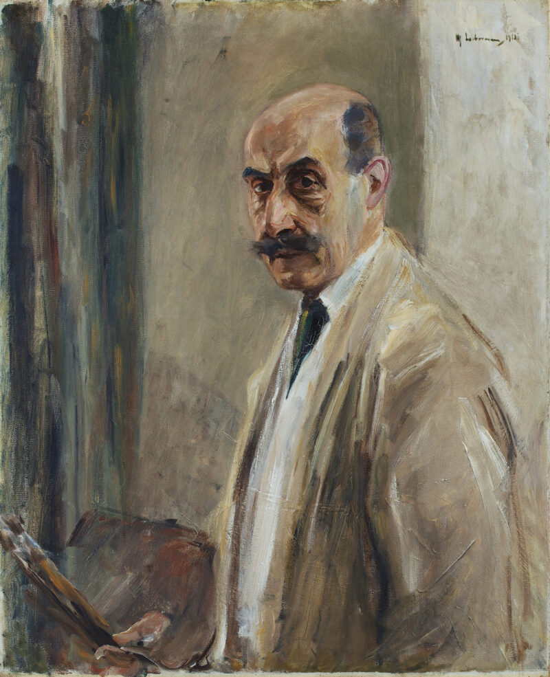 Max Liebermann, Selbstbildnis mit Pinsel und Palette, 1913