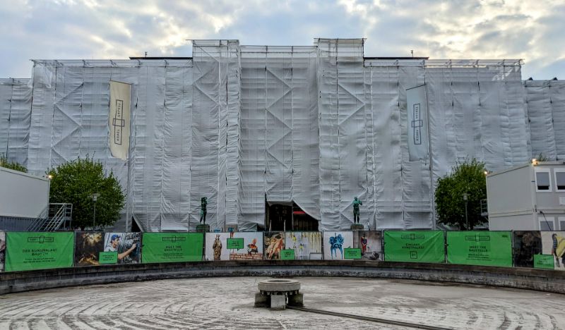 Façade restoration begins