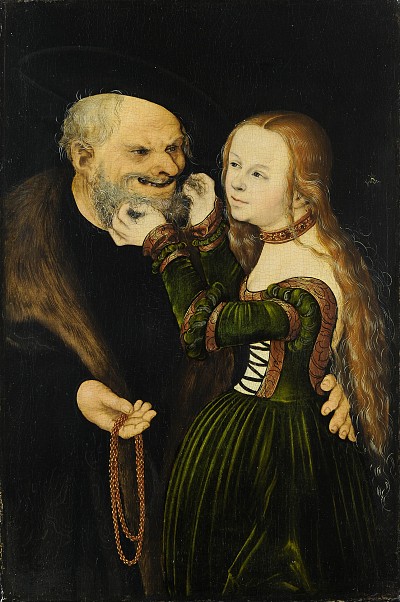 Lucas Cranach d.Ä. | Das ungleiche Paar (Der verliebte Alte), um 1530