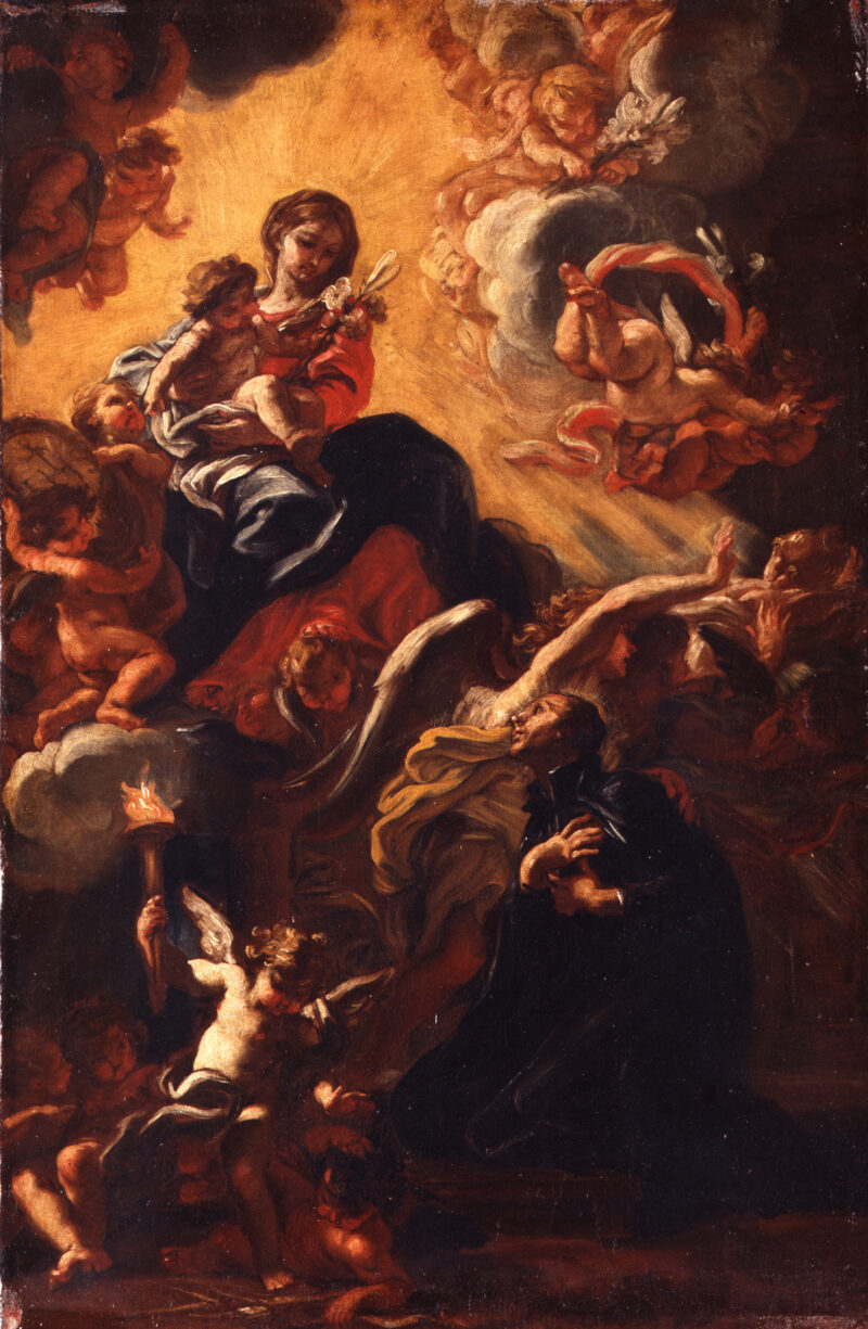 Giovanni Battista Gaulli, Der heilige Ignatius vor der Madonna, um 1672/75