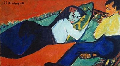Ernst Ludwig Kirchner | Unterhaltung / Liegende Frau, 1911