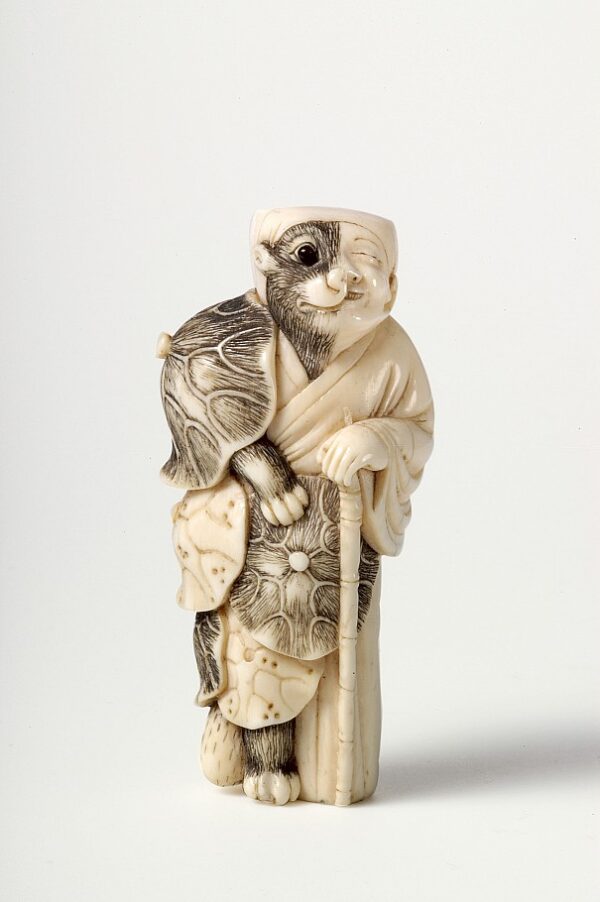 Netsuke | Tanuki als Priester, Japan, späte Edo-Zeit, Mitte 19. Jh.