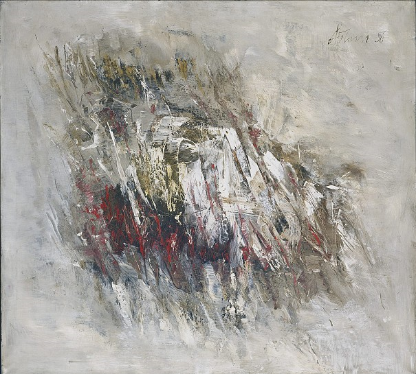 Gerhard Hoehme | Sistierende Bewegung, 1956, 100 x 110 cm, Öl auf Leinwand, Düsseldorf, Kunstpalast © Kunstpalast – Manos Meisen – ARTOTHEK