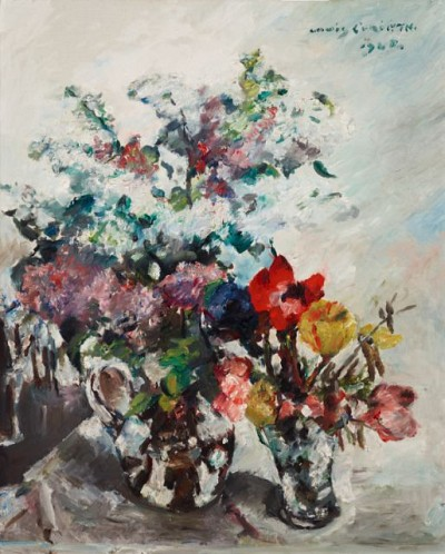 Lovis Corinth (1858-1925) | Blumenstillleben mit Flieder und Anemonen, 1925, Öl auf Leinwand, 106,4 x 85,7 cm