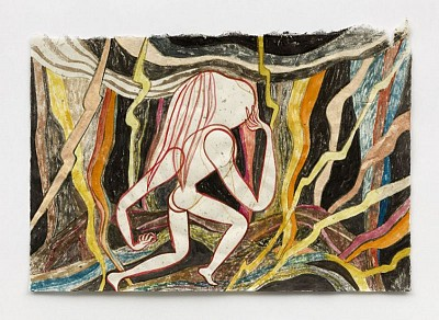 Emma Talbot (1969-) | ohne Titel, 2021, Aquarell auf Khadi Papier, 27,5 x 39 cm