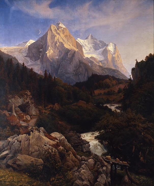 Johann Wilhelm Schirmer | Das Wetterhorn, 1838, Öl auf Leinwand, 242 x 199 cm, Stiftung Museum Kunstpalast Düsseldorf, Dauerleihgabe der Kunstakademie Düsseldorf