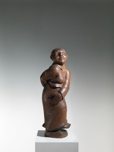 Grete Schick (1906–1981) | Hüpfendes Mädchen, 1928, Eichenholz, 54 x 18 x 20 cm, erworben 2020