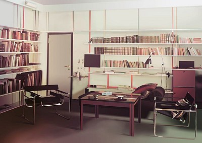 Adrian Sauer (*1976) | Raum für alle – Direktorenhaus Gropius, nach einer AGFA Farbfotografie aus dem Jahr 1926 oder 1927, 2015; 120 x 169 cm, digitaler C-Print, gerahmt, Ed. 3+1, erworben 2020