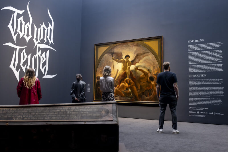 Blick in die Ausstellung, Friedrich Wilhelm von Schadow und Schüler, Hölle, 1848 – 4852, Foto: Anne Orthen