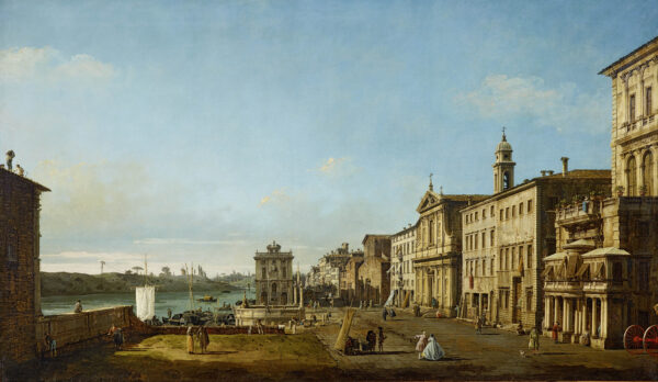 Bernardo (Canaletto) Bellotto (1721-1780) Ansicht der Via di Ripetta in Rom. 1742-174487,5 x 149 cm Öl auf LeinwandDüsseldorf, Kunstpalast Foto: © Kunstpalast - Inken M. Holubec, Restaurierungszentrum Landeshauptstadt Düsseldorf - ARTOTHEK
