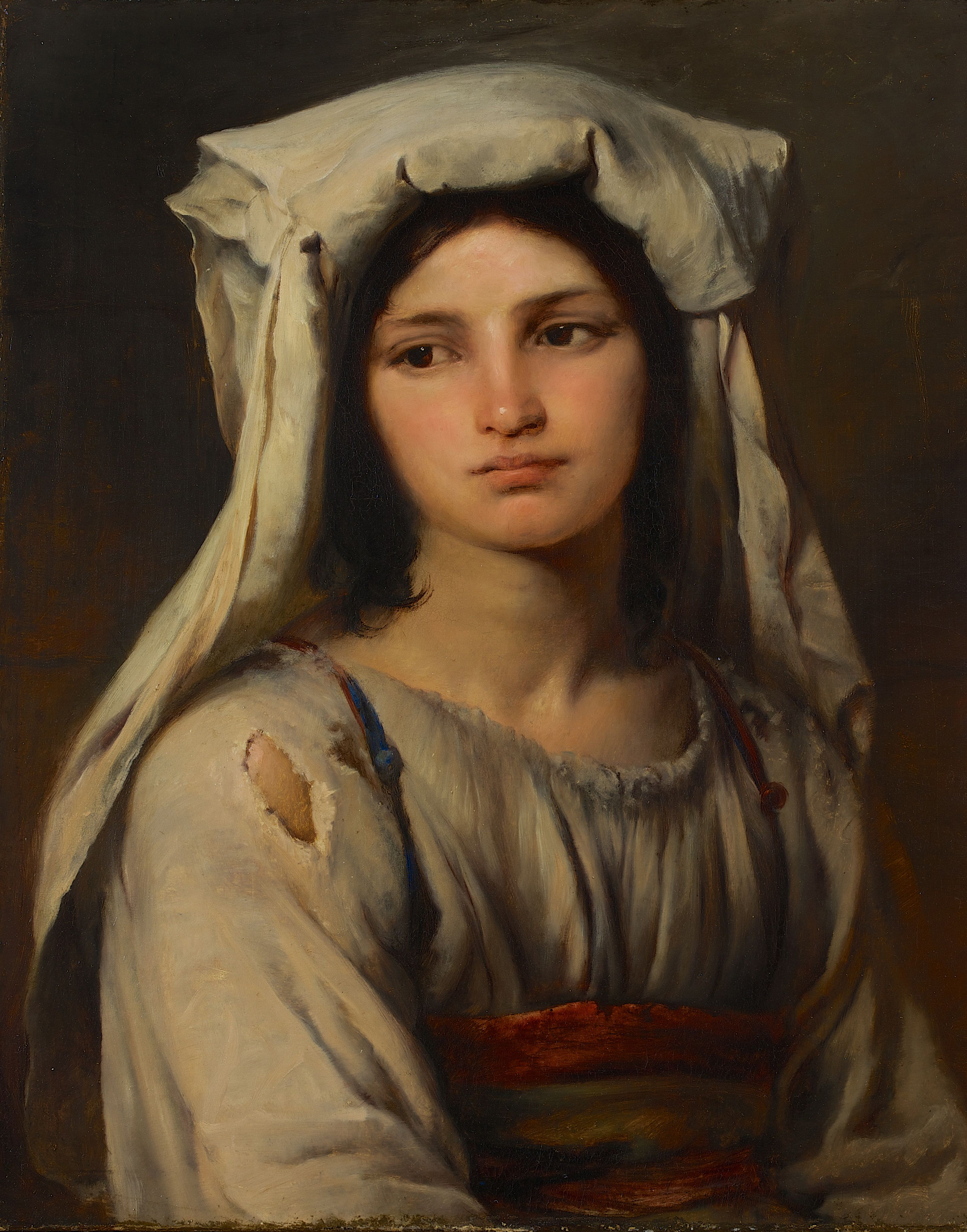 Elisabeth Jerichau-Baumann, Brustbildnis einer jungen Italienerin, Studie, 1845/1846, Kunstpalast, Düsseldorf, Dauerleihgabe der Kunstakademie Düsseldorf, Inv.-Nr. M 2005 © Kunstpalast, Düsseldorf, Foto: Horst Kolberg - ARTOTHEK