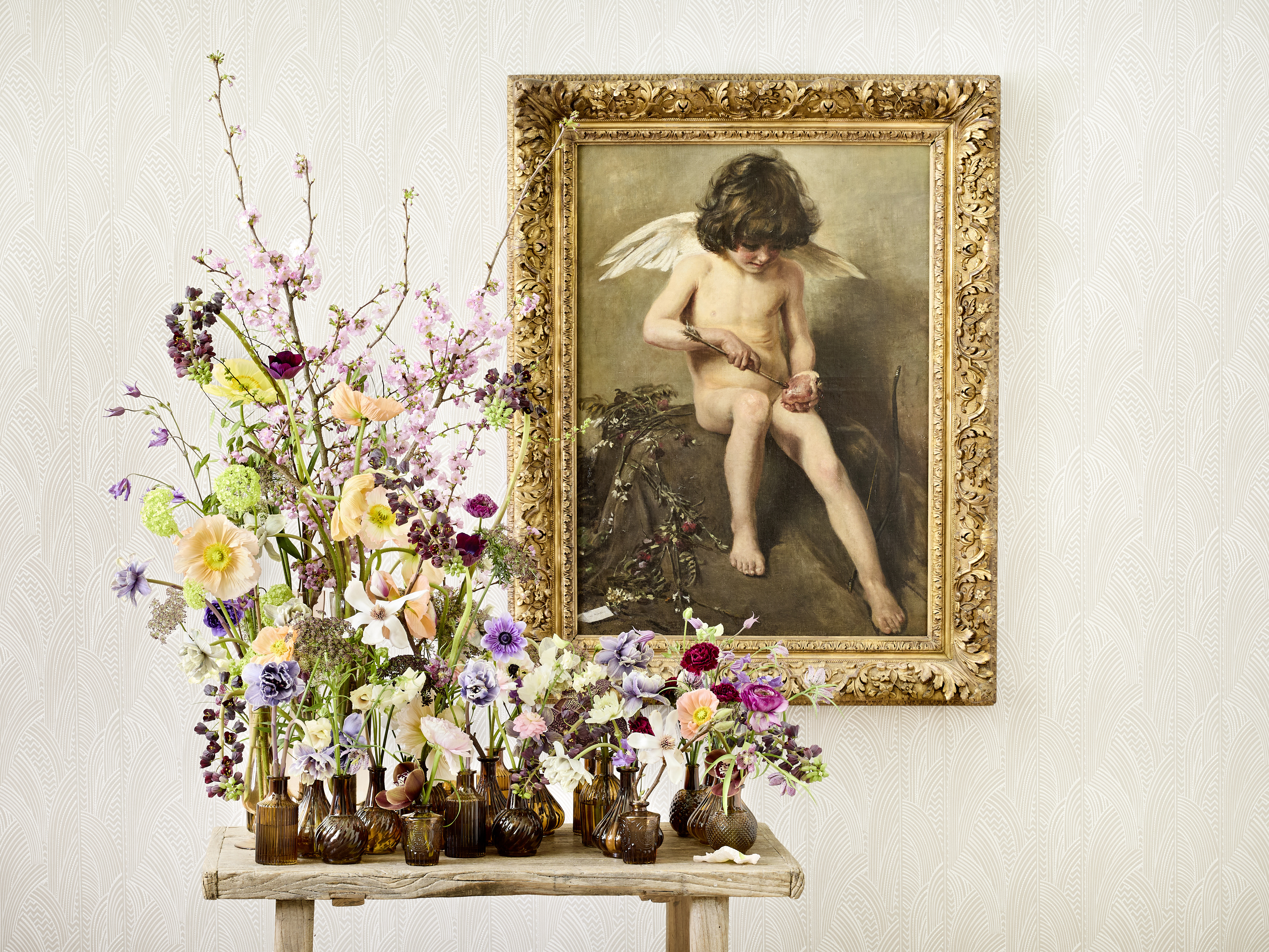 Blumenkomposition von Victor Breuer vor 