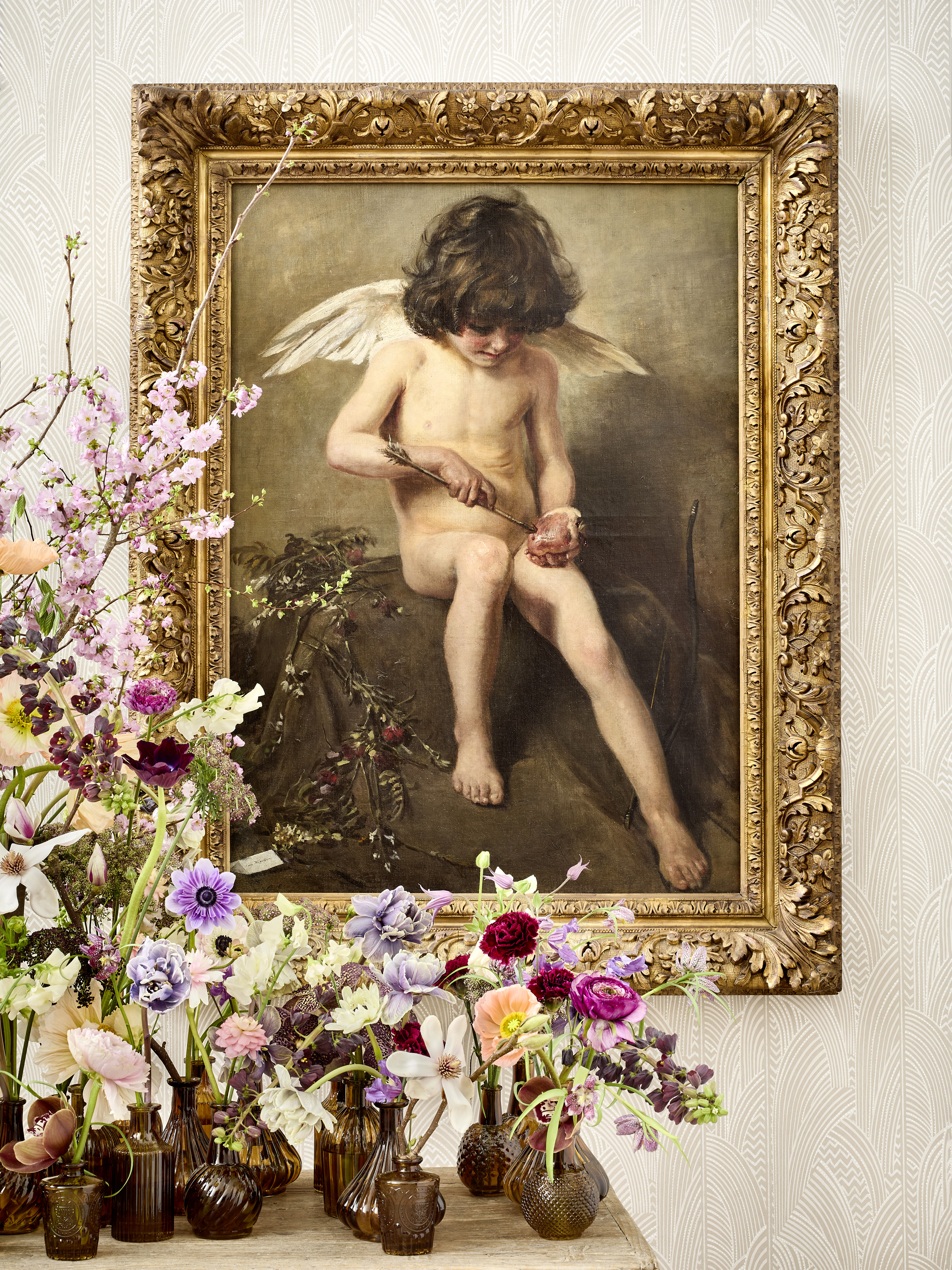 Blumenkomposition von Victor Breuer vor 