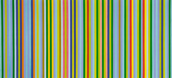 Gene Davis, Laufsteg, 1965, Acryl auf Leinwand 107 x 234 cm, Stiftung Sammlung Kemp, Kunstpalast, Düsseldorf, © VG Bild-Kunst, Bonn, 2024, Foto: Kunstpalast - Horst Kolberg - ARTOTHEK