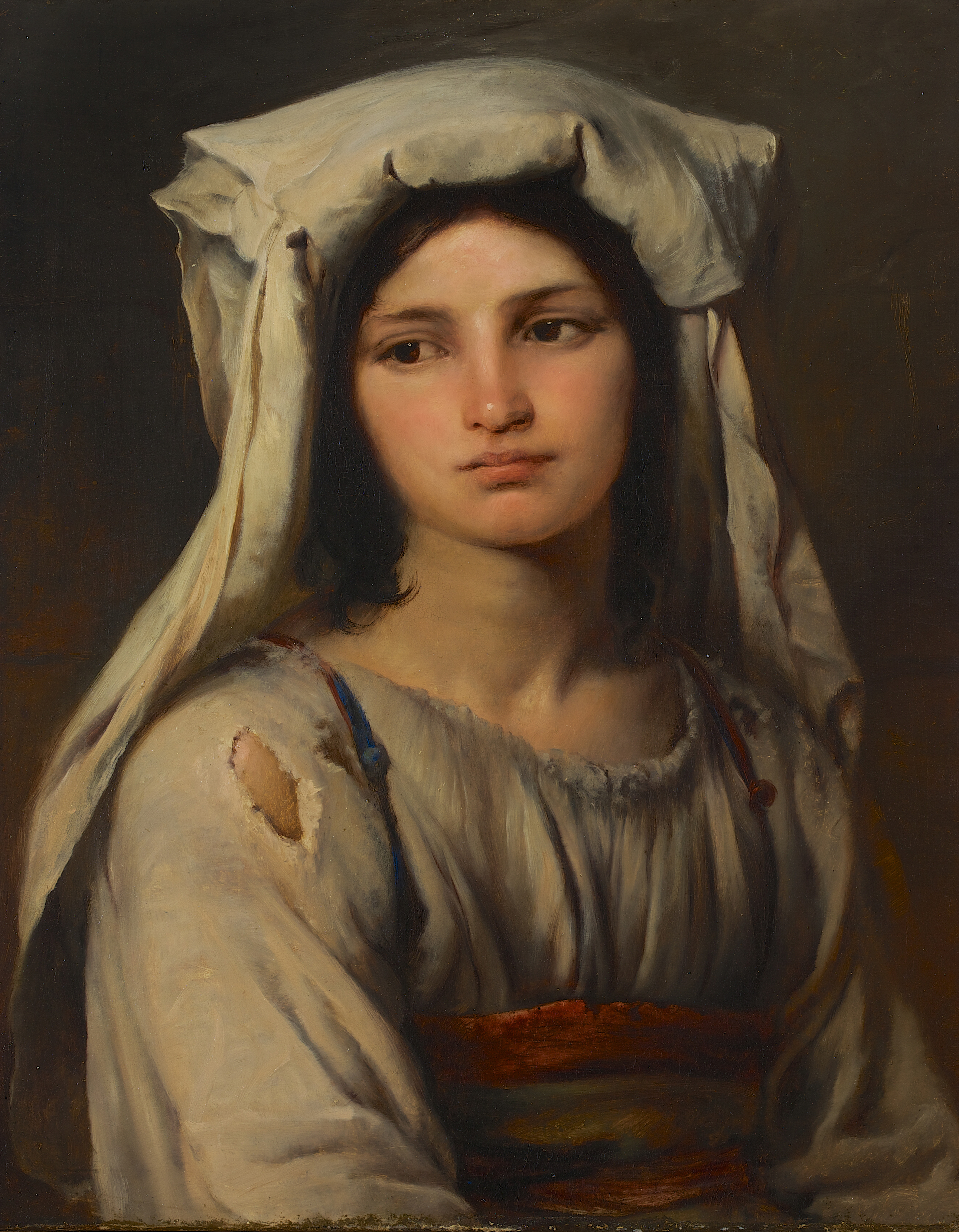 Elisabeth Jerichau-Baumann, Brustbild einer Italienerin, ca. 1845-48, Öl auf Leinwand, 605 x 49 cm, Kunstpalast Düsseldorf, Foto: Kunstpalast - Horst Kohlberg - ARTOTHEK