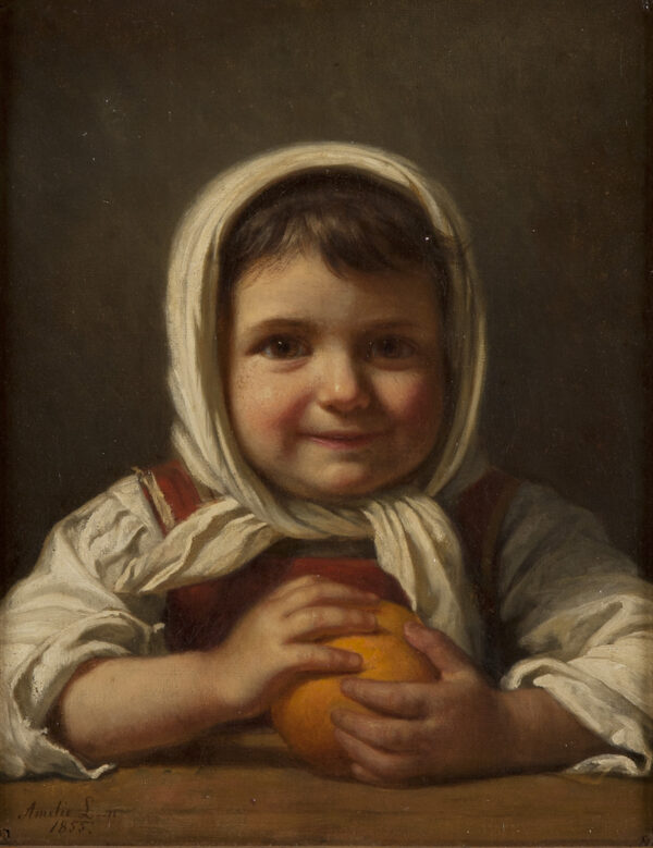 Amalia Lindegren, Mädchen mit einer Orange, 1855, Nationalmuseum, Stockholm, Foto Linn Ahlgren, Nationalmuseum
