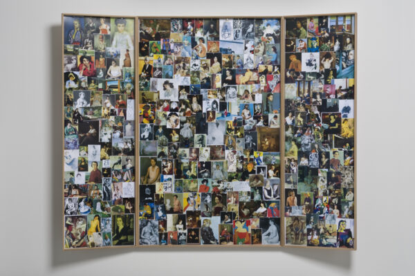 Hans-Peter Feldmann, Triptychon Sitzende Frauen, undatiert, Klapprahmen, Farbfotos, 165 x 210 cm, Ursula Feldmann - Hans-Peter-Feldmann Estate, © VG Bild-Kunst, Bonn 2025