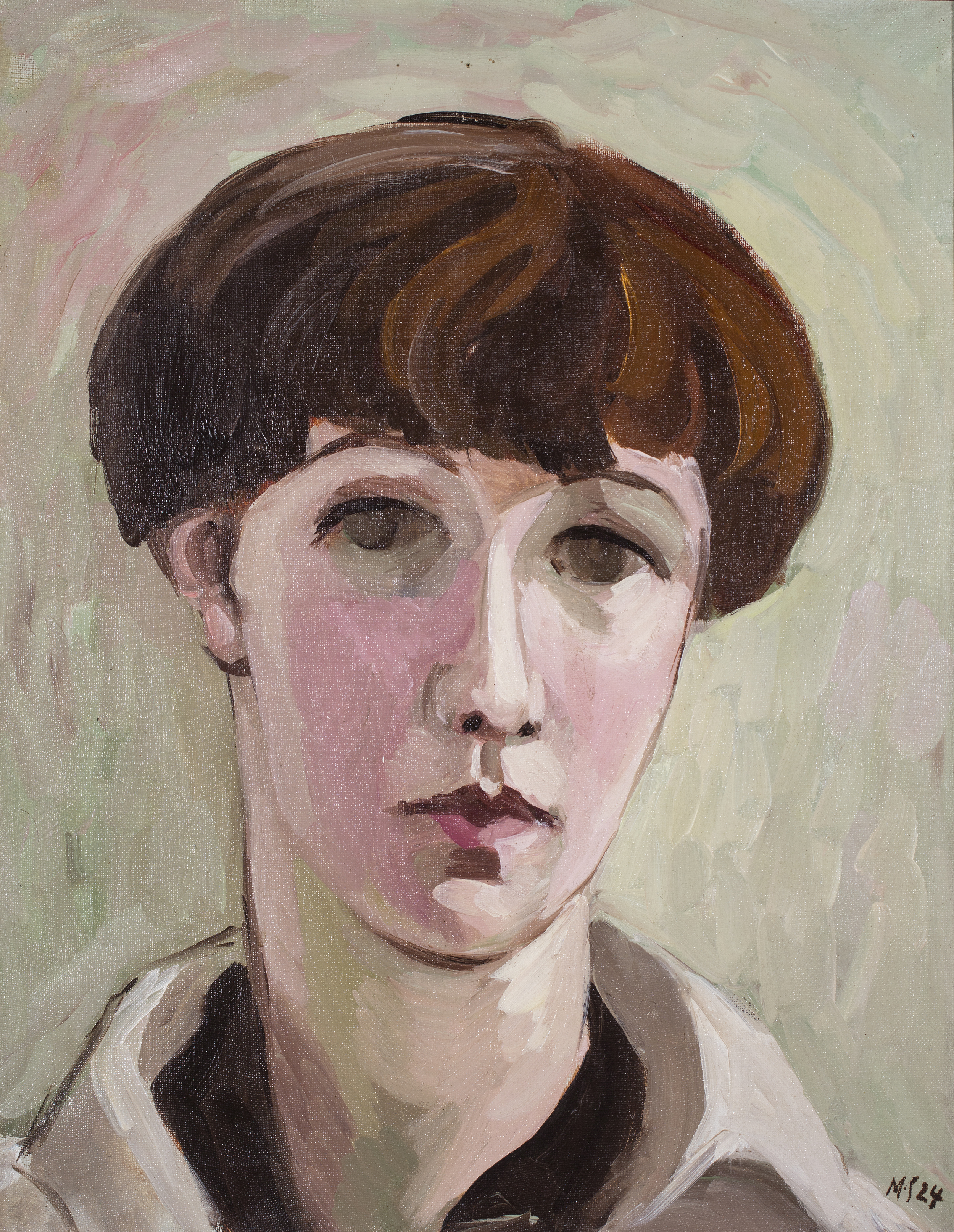 Martel Schwichtenberg, Selbstporträt 1924, Öl auf Leinwand, 45 x 36 cm, Stiftung Schleswig-Holsteinische Landesmuseen Schloss Gottorf, Foto: Stiftung Schleswig-Holsteinische Landesmuseen Schloss Gottorf, Museum für Kunst und Kulturgeschichte