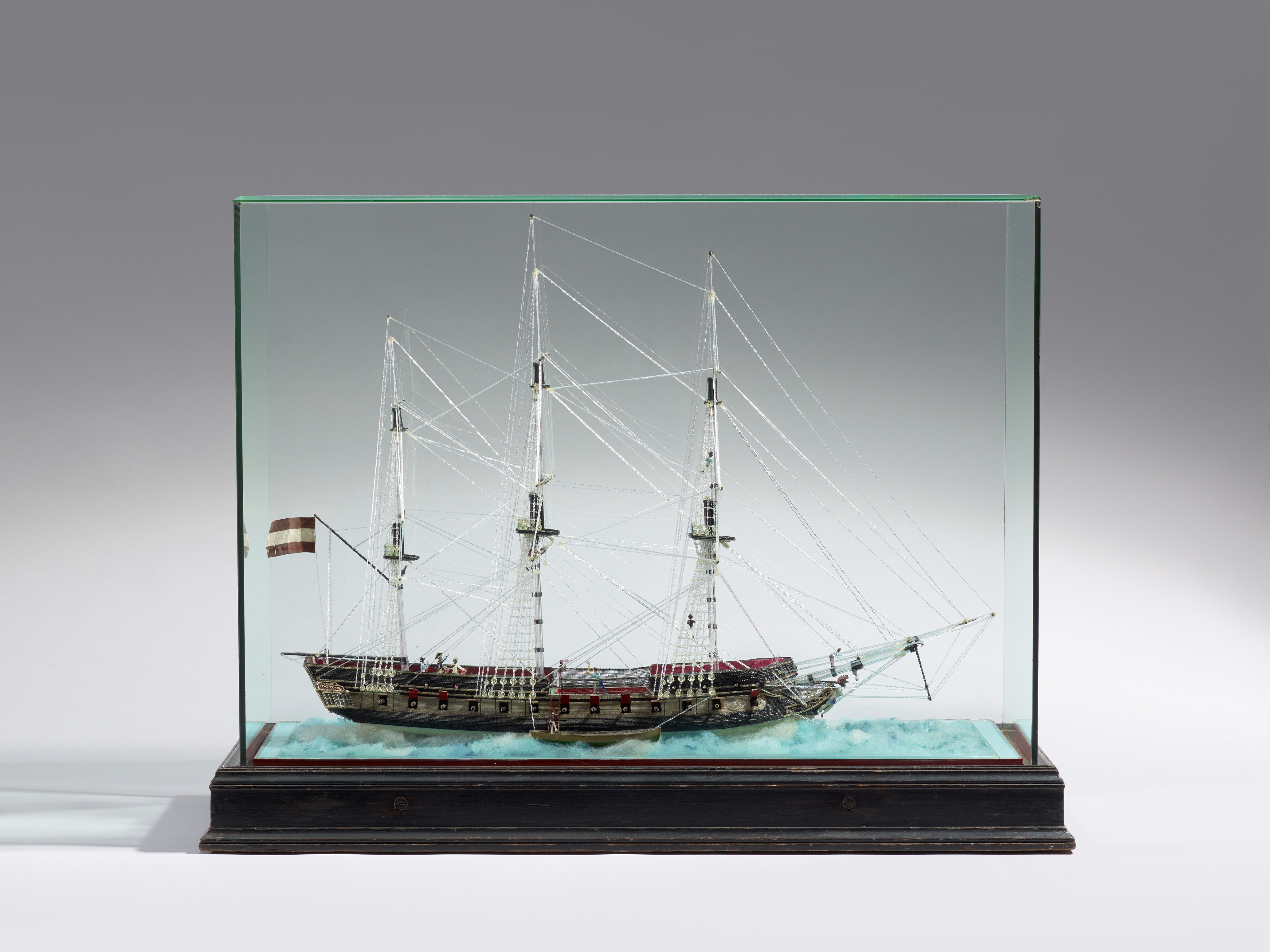 Künstler: unbekannt, Glasmodell einer Fregatte, Venedig (vermutlich), ca. 1815