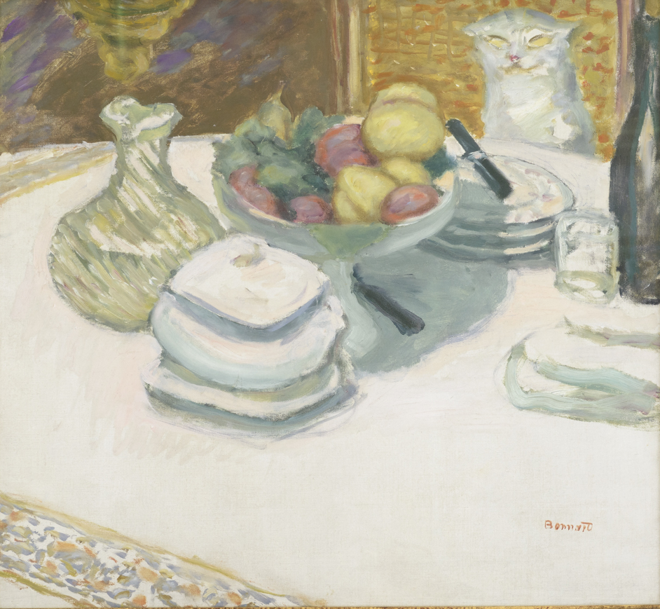 Pierre Bonnard, Stillleben mit Katze, 1924