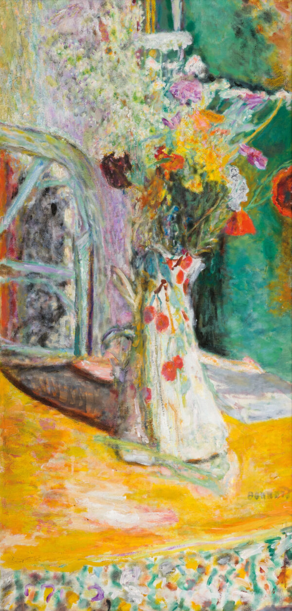 Pierre Bonnard (1867–1947)Vase mit Blumen, 1933, Öl auf Leinwand, 99,5 × 48,5 cm(c) The Scharf Collection, Foto: klaus ruland photography