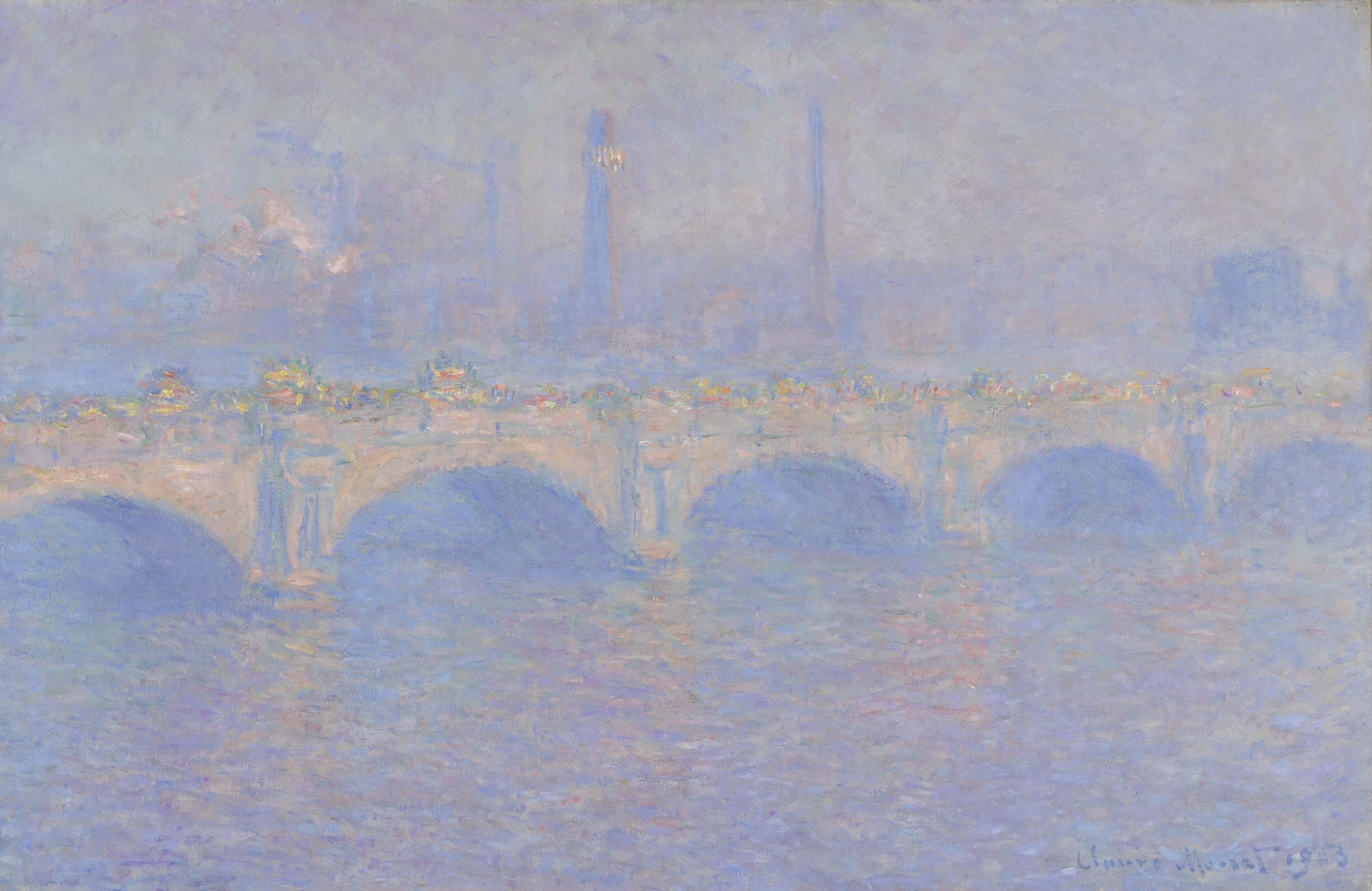 Claude Monet, Waterloo Bridge, 1903, Öl auf Leinwand, 65 x 100 cm © The Scharf Collection, Foto: Ruland Photodesign