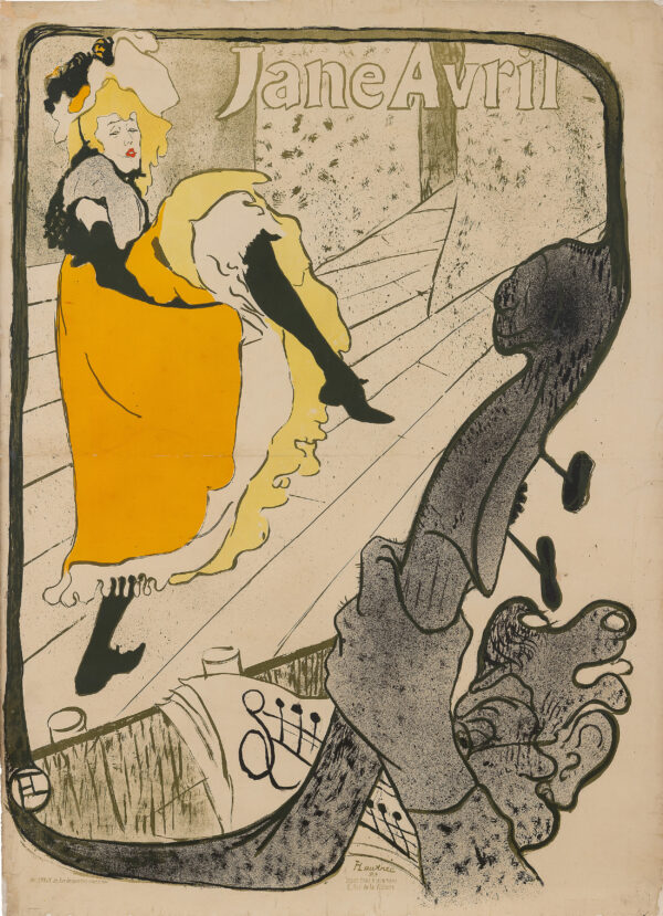 Henri de Toulouse-Lautrec (1864–1901)Jane Avril (Zustand I), 1893Lithografie auf Plakatpapier124 × 91,5 cm(c) The Scharf Collection, Foto: Peter Tijhuis