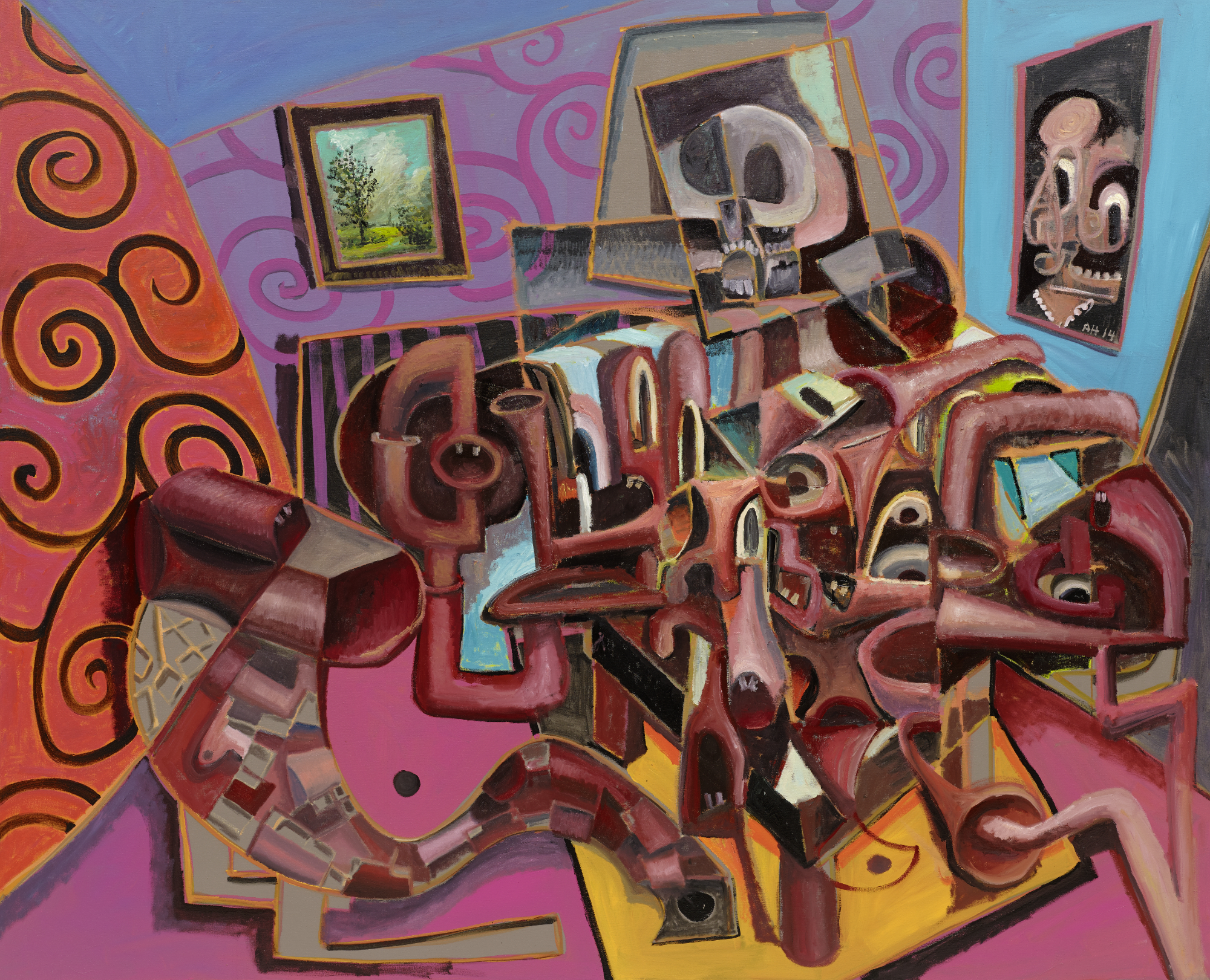 Anton Henning, Interieur Nr. 517 (Die Konfirmation I), 2014