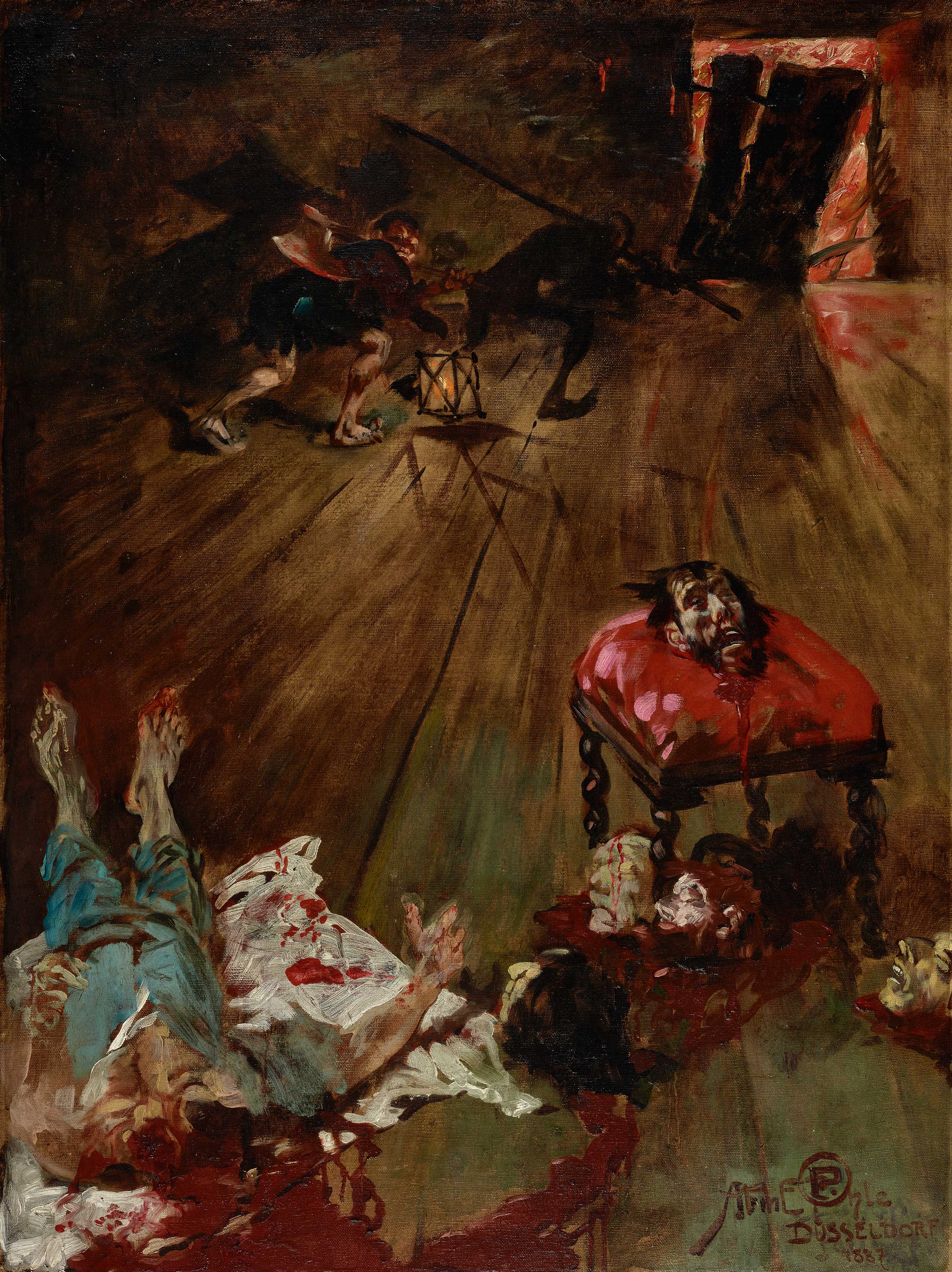 Hermann Emil Pohle, Mord, 1887, Öl auf Leinwand, 100 x 78 cm, Kunstpalast, Foto © Kunstpalast – LVR-ZMB, Annette Hiller – ARTOTHEK