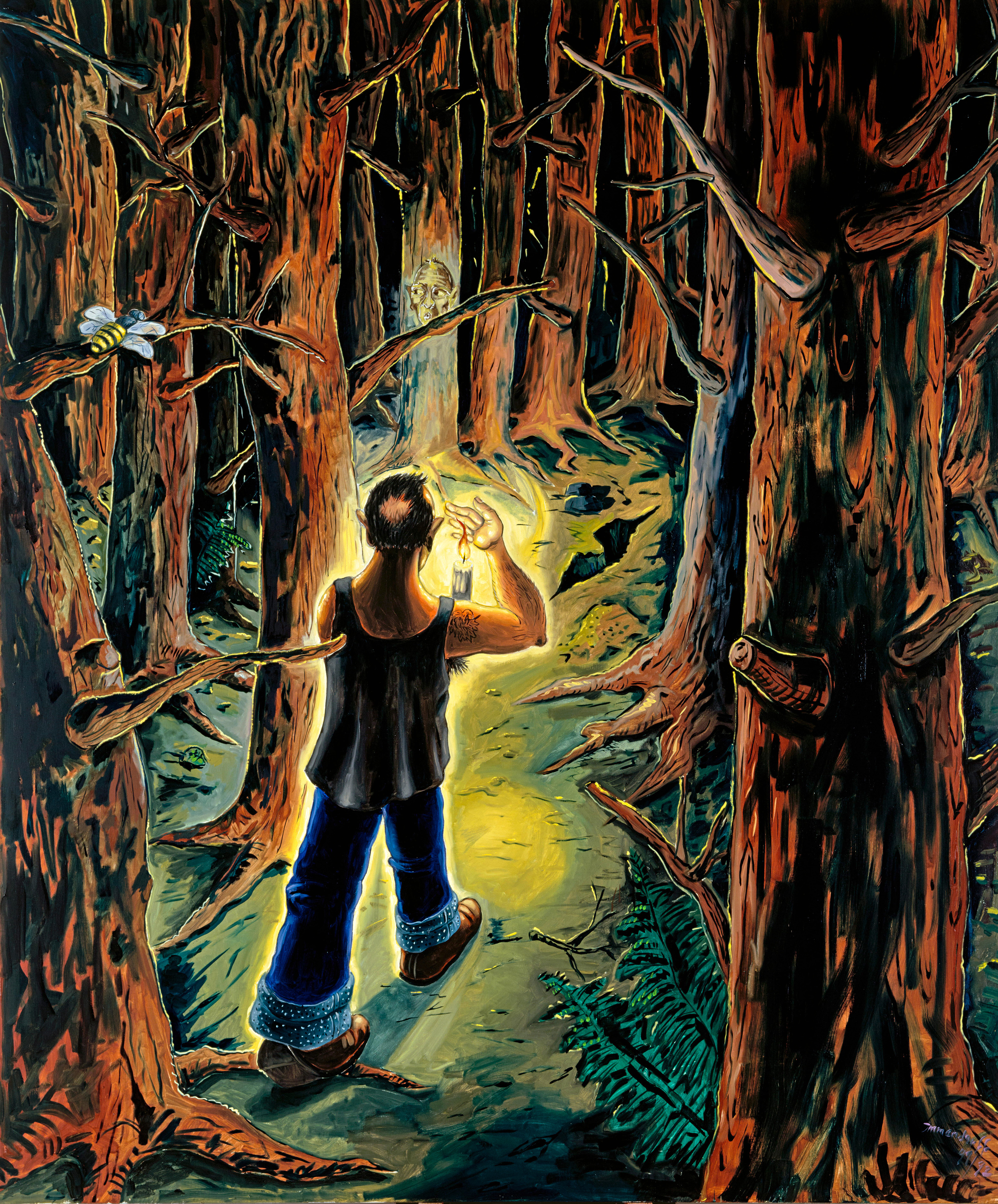Jörg Immendorff, Wartebiene I, Öl auf Leinwand, 300 x 250 cm, Sammlung Viehof, Foto Nachlass Jörg Immendorff, © Nachlass Jörg Immendorff
