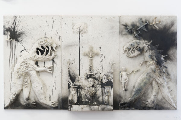 Niki de Saint Phalle, Ahriman et Lucifer attaquent, 1962, Sprengel Museum Hannover © Niki Charitable Art Foundation VG Bild-Kunst, Bonn