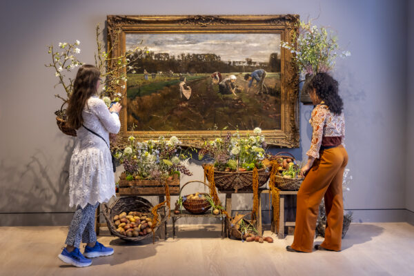Ernte im Aprillicht, Janina Rüger, blüten&meer // Max Liebermann, Kartoffelernte, 1875, Foto: Anne Orthen