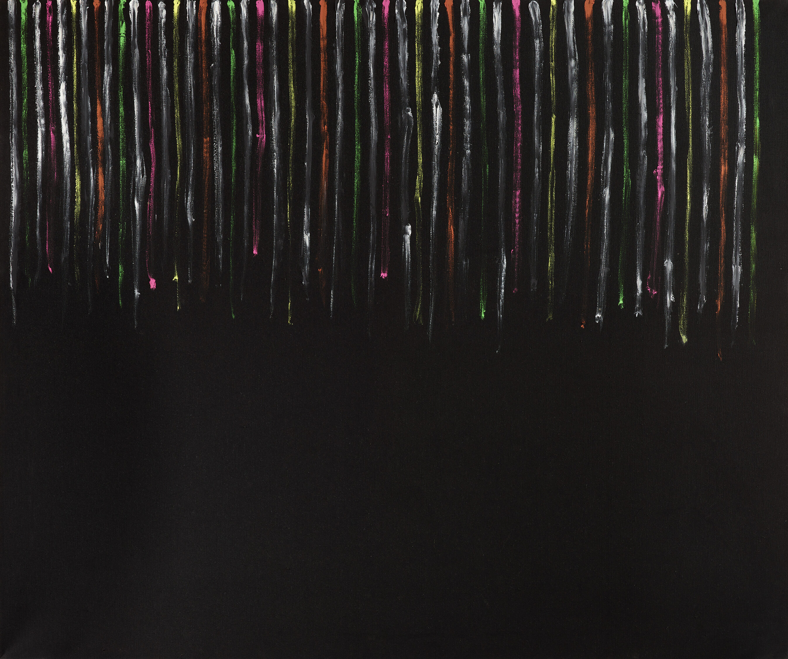 Winfred Gaul, Fingerfarbe (5 Farben von oben nach unten abreiben), 1977