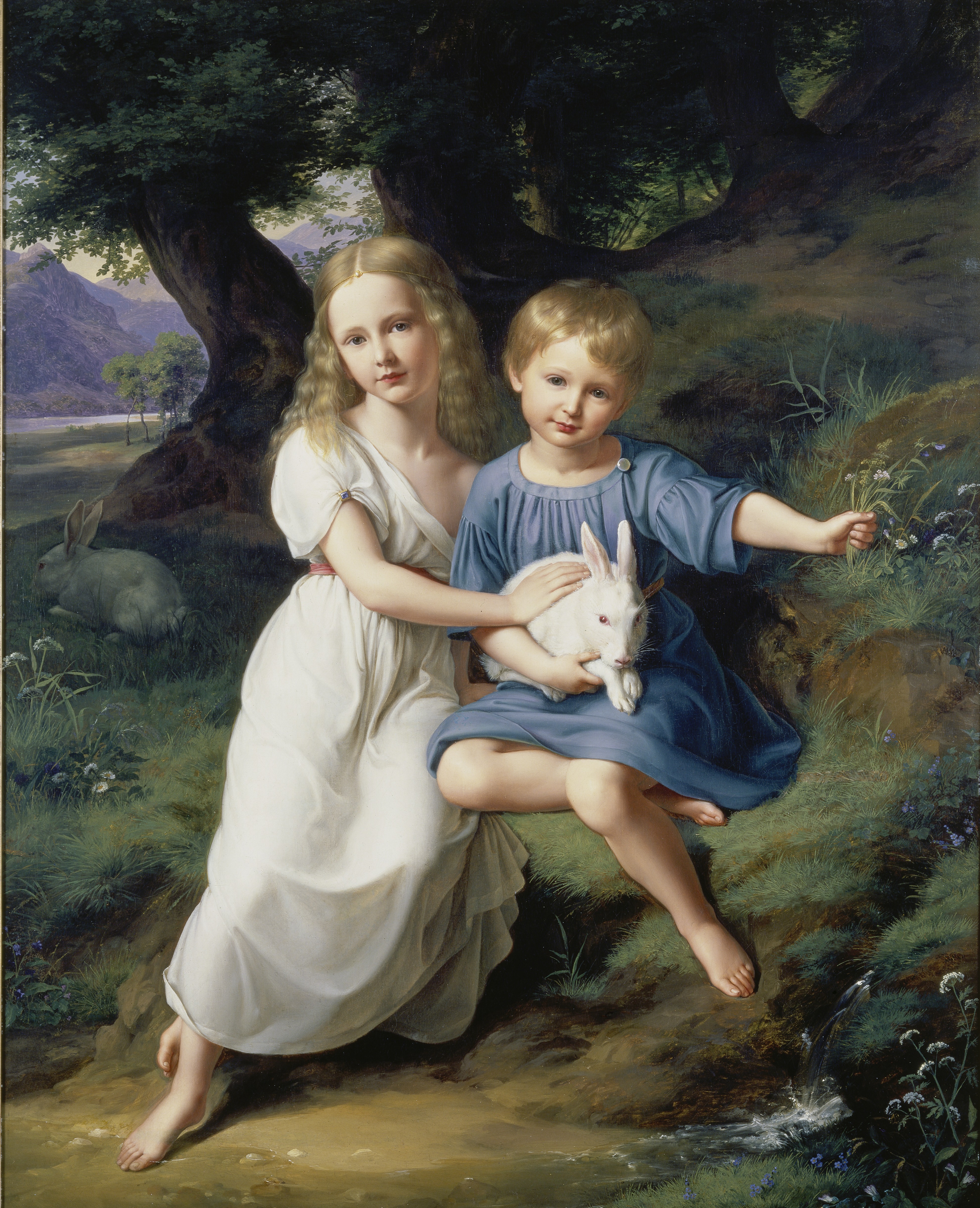 Wilhelm von Schadow, Bildnis der Kinder des Künstlers, 1830, Öl auf Leinwand, 142,1 x 113,3 cm, Kunstpalast, Düsseldorf, Bild: Kunstpalast - ARTOTHEK