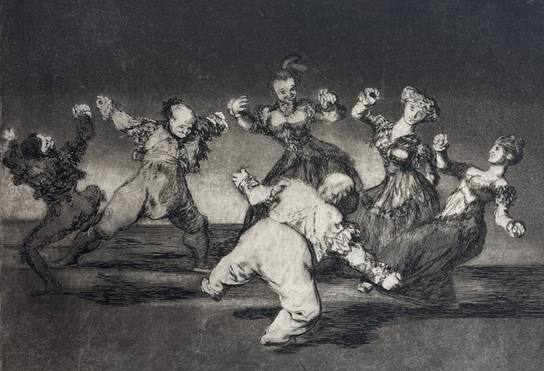 Francisco de Goya, Hizonos dios y maravillamos nos. Disparate furioso, 1864, Radierung, Aquatinta, Kunstpalast, Düsseldorf